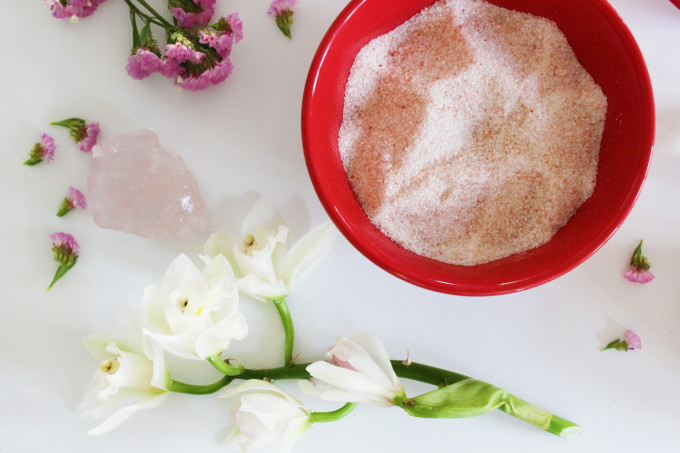 pink salt space clearing