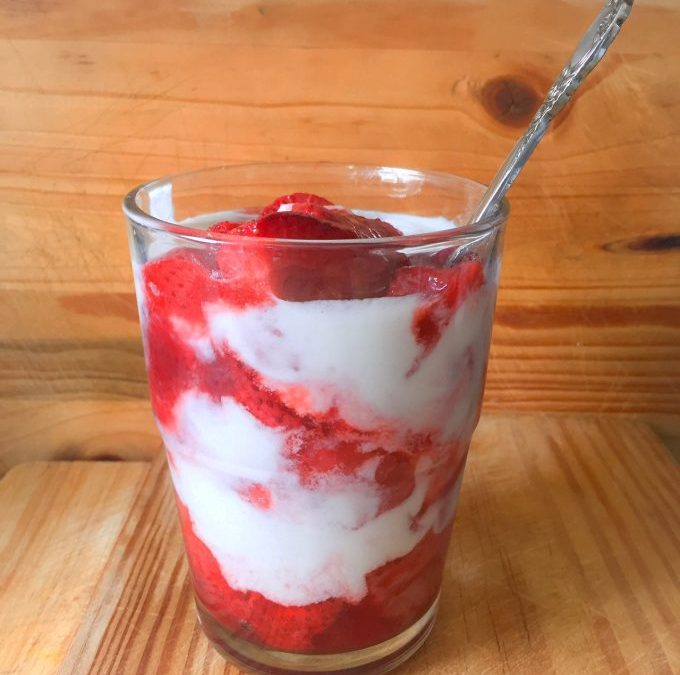 Grounding Roasted Strawberries & Coconut Cream!