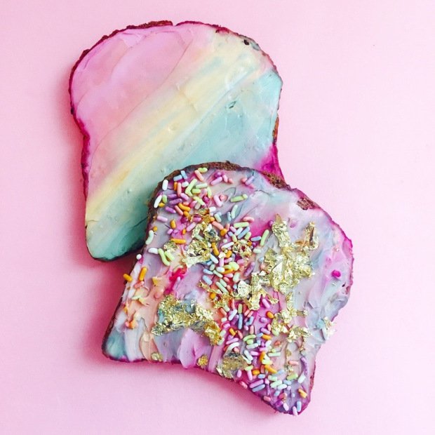 @vibrantandpure unicorn toast