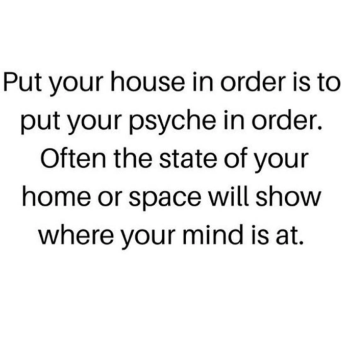 put your home in order