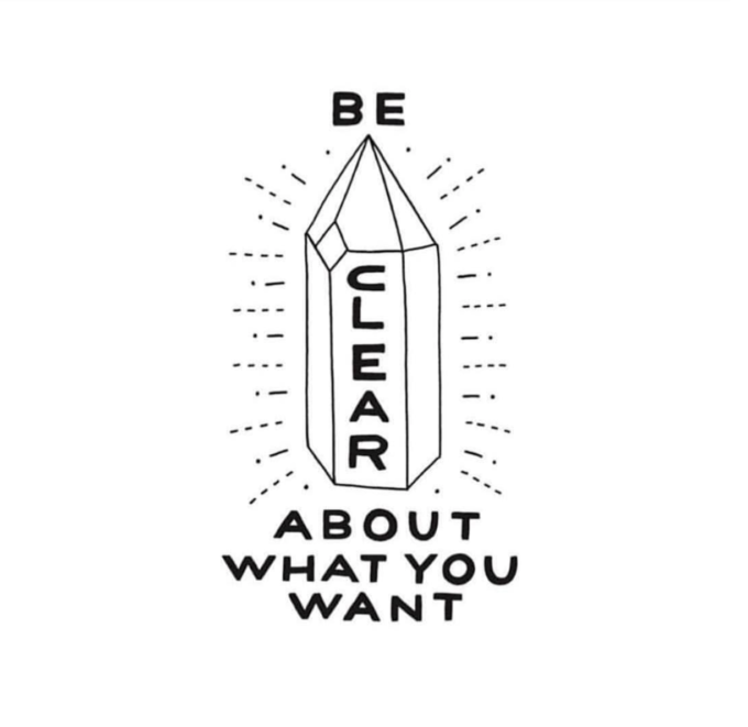 be clear about what you want
